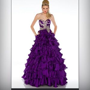 NWT Y2K Mac Duggal Royal Purple Gown 12